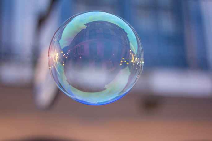 focused photo of bubble